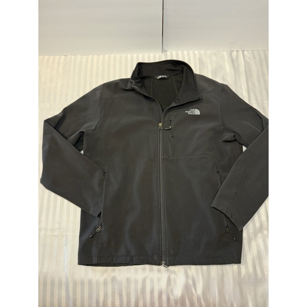 The North Face WindWall Soft Shell Jacket Black Mens XL Full Zip Windproof
